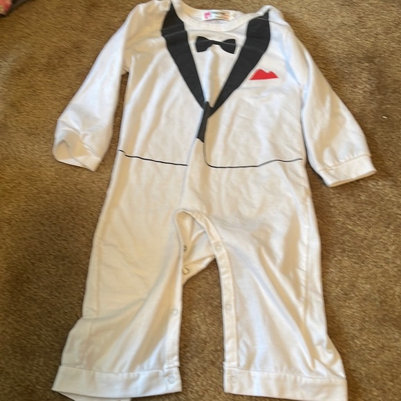 Pajamas Tuxedo Baby Pajamas Snap Bottoms One Piece Kids Children Bow